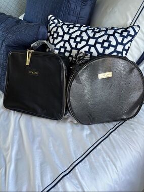 Vintage Lancome Black Cosmetic Bags